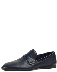 Gucci Unlined Leather Loafer Navy