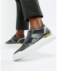 Mercer Backspin Nappa Trainers In Grey