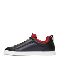 Fendi Black And Navy Bag Bugs Sneakers