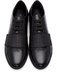 Versace Black Greek Key Sneakers