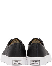 Converse Black Leather Jack Purcell Ox Sneakers