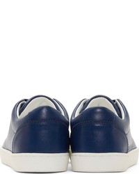 Dolce & Gabbana Blue Leather New Ru Sneakers