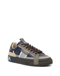 Dolce & Gabbana Colour Block Panelled Leather Sneakers