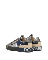 Dolce & Gabbana Colour Block Panelled Leather Sneakers