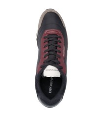 Emporio Armani Contrasting Panel Lace Up Sneakers