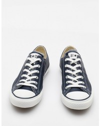 Converse Navy Leather Low Top