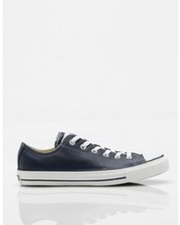 Converse Navy Leather Low Top