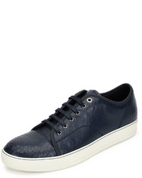 Lanvin Cracked Patent Leather Low Top Sneaker