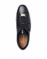 Billionaire Crest Patch Leather Sneakers