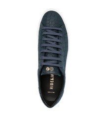 Hide&Jack Crocodile Embossed Sneakers