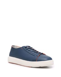 Santoni Leather Lo Top Sneakers