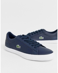 Lacoste Lerond Trainers In Navy Leather