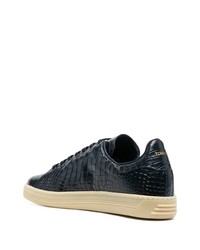 Tom Ford Logo Croc Effect Sneakers