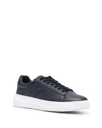 Calvin Klein Logo Debossed Leather Sneakers