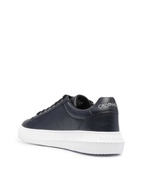 Calvin Klein Logo Debossed Leather Sneakers