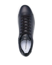 Calvin Klein Logo Debossed Leather Sneakers