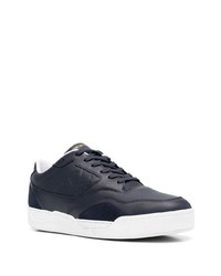 Emporio Armani Logo Embossed Lace Up Sneakers