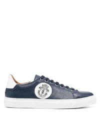 Billionaire Logo Patch Leather Sneakers