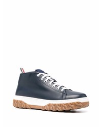 Thom Browne Mid Top Leather Court Sneakers