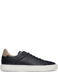 Brunello Cucinelli Navy Leather Airsole Sneakers