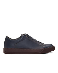 Lanvin Navy Leather Sneakers