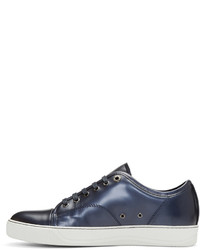 Lanvin Navy Patent Leather Sneakers