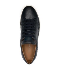 Giorgio Armani Pebble Leather Low Top Sneakers