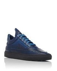 Filling Pieces Perforated Low Top Sneakers Blue