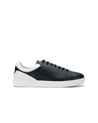 Ea7 Emporio Armani Perforated Texture Lace Up Sneakers