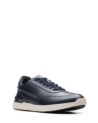 Clarks Race Lite Sneaker In Navy Leather At Nordstrom