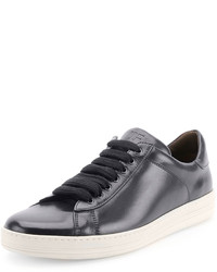 Tom Ford Russel Calf Leather Low Top Sneaker Navy