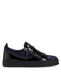 Giuseppe Zanotti Textured Velvet Sneakers