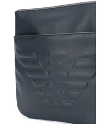 Emporio Armani Logo Embossed Messenger Bag
