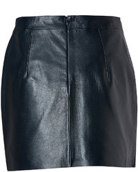 J.W.Anderson Jw Anderson Leather Mini Skirt In Navy
