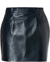 J.W.Anderson Jw Anderson Leather Mini Skirt In Navy