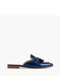 J.Crew Charlie Mules In Glossy Leather
