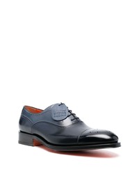 Santoni Panelled Leather Oxford Shoes
