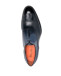 Santoni Panelled Leather Oxford Shoes