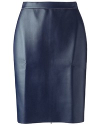 MSGM Faux Leather Pencil Skirt