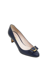Bally 55mm Bellyna Bow Leather Pumps