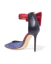 Malone Souliers Elle 100 Med Leather And Mesh Pumps