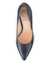 Vince Camuto Kain Pointed Toe Leather Pump Midnight
