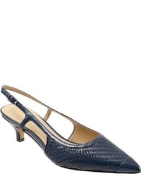 Trotters Kimberly Woven Leather Slingback Pump