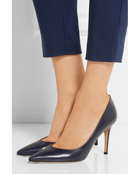 Gianvito Rossi Leather Pumps Navy