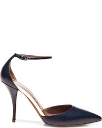 Tabitha Simmons Lou Leather Pumps Navy