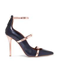 Malone Souliers Robyn 100 Metallic Leather Pumps