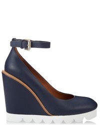 See by Chloe See By Chlo Scalloped Soled Leather Wedge Pumps