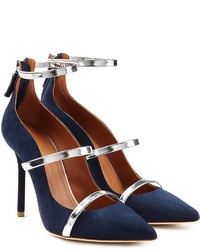 Malone Souliers Suede Pumps With Leather