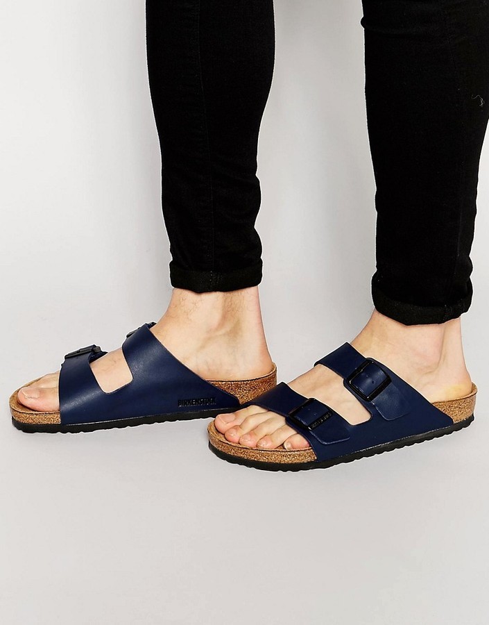 navy blue birkenstock sandals