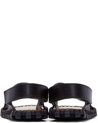 Valentino Black Leather Sandals